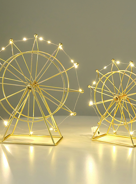 简约现代客厅电视柜酒柜装饰品摆件创意旋转摩天轮办公.室桌面摆