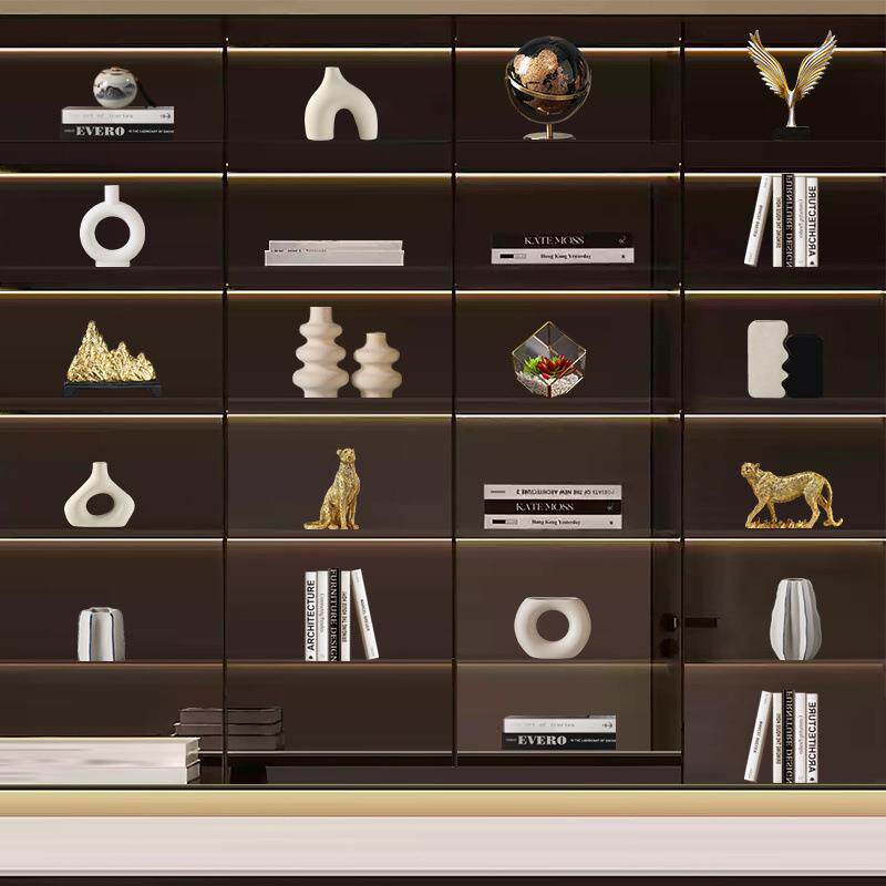 办公室领导老板办公桌装饰品摆件高端大气上档次书柜背景柜工艺品