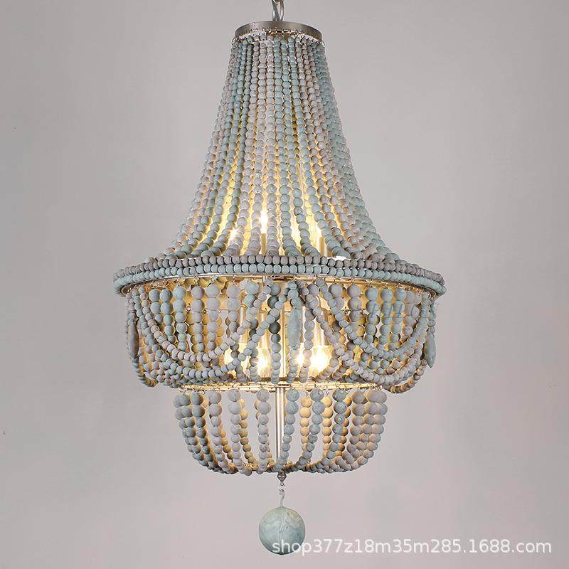波西米亚卧室吊灯木珠灯个性网红公主儿童房女孩卧室法式风格灯具,家装灯饰光源,智能吊灯,淘宝优惠券,粉丝福利购,淘宝优惠卷