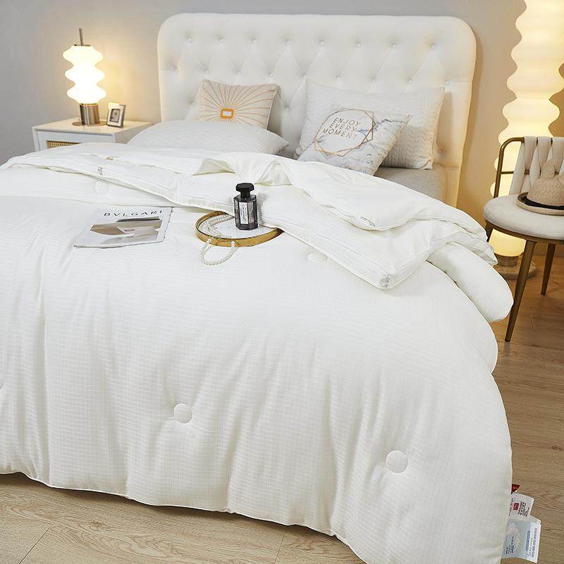 新款子母被拉链款加厚保暖10斤双人贡缎提花冬被子单人春秋被芯