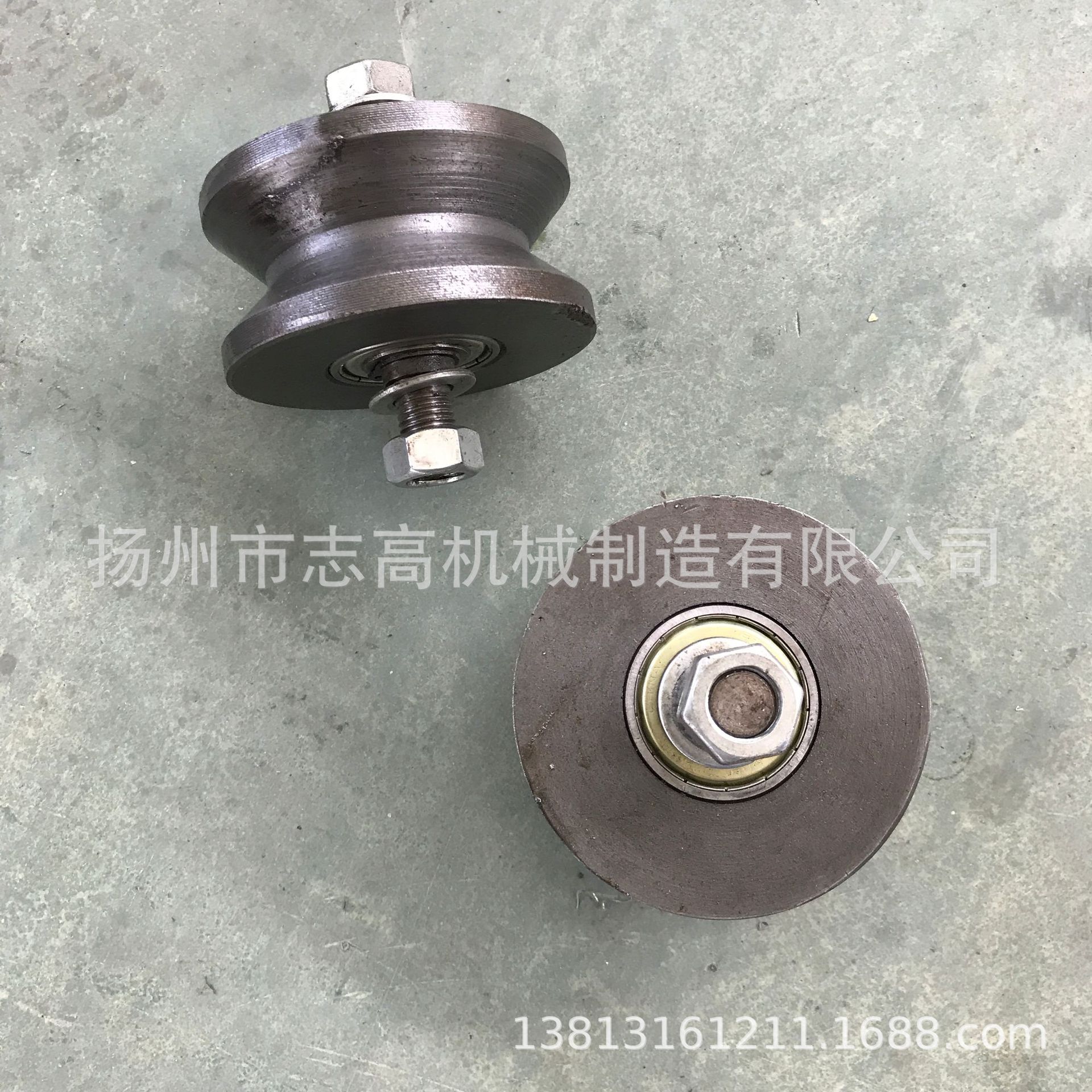 非标轨道车轮 烘箱配件 工件车轨道滚轮 小车轮 角铁V型滚轮