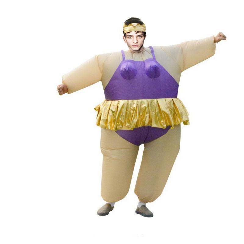 街头搞怪大胖子相扑充气服舞台表演夏威夷草裙服聚会芭蕾服走秀