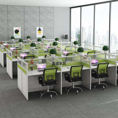 电销卡位职员办公桌椅组合办公室隔断屏风卡位简约员工桌椅