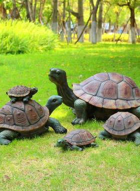 仿真乌龟雕塑水池塘动物模型户外庭院装饰别墅入户花园装饰品摆件