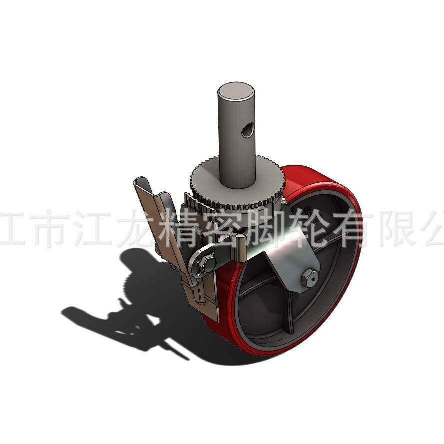 手架用脚轮重型鹰架轮抗冲击型万向聚氨酯龙门架脚手架滑轮带刹车