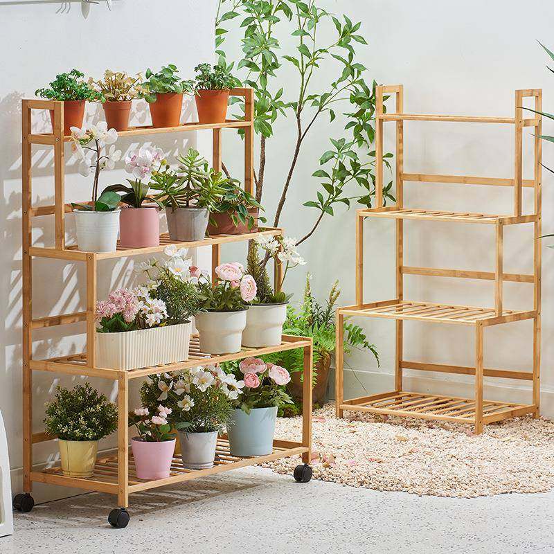 阳台花架子室内多层楠竹客厅家用置物架多肉绿萝花盆架装饰,基础建材,脚轮/万向轮,淘宝优惠券,粉丝福利购,淘宝优惠卷