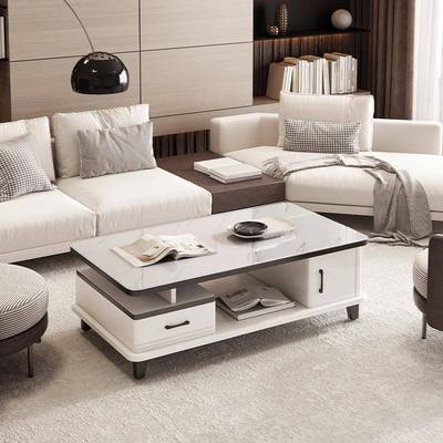 茶几客厅家用小户型桌子2025新款简约现代电视柜组合钢化玻璃茶桌