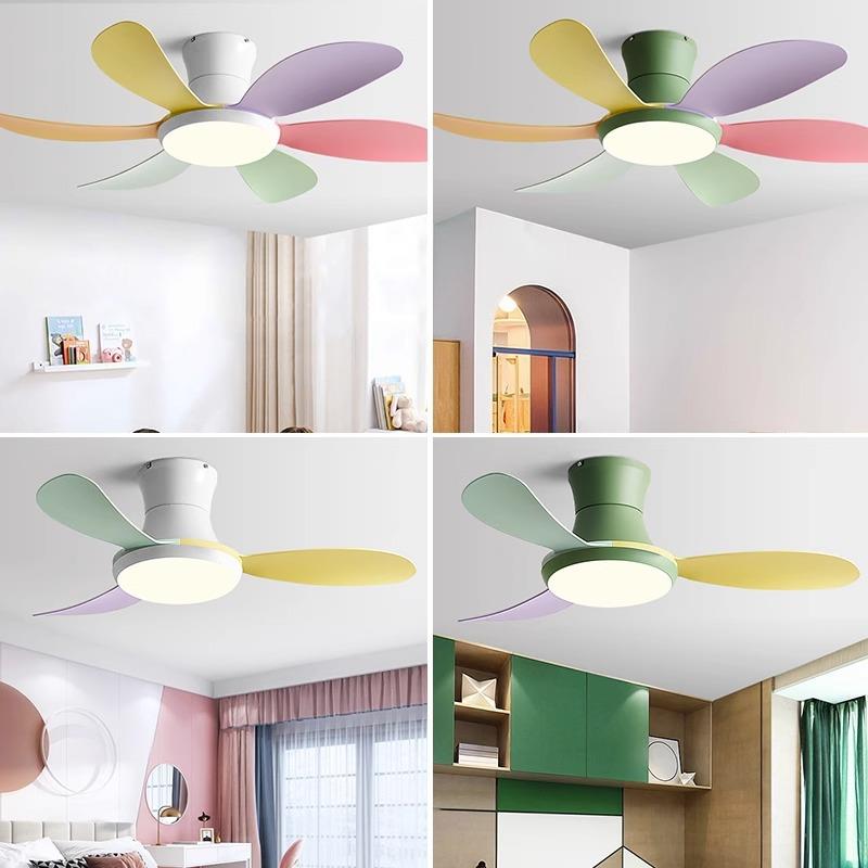 儿童房风扇灯202卧5新款吊室吊扇灯餐厅扇686客厅电扇灯家用吸顶