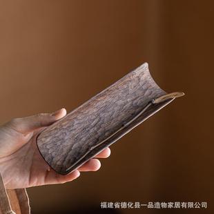 纯手工北美黑胡桃木茶则茶荷茶铲茶道六君子复古茶勺实木茶具配件
