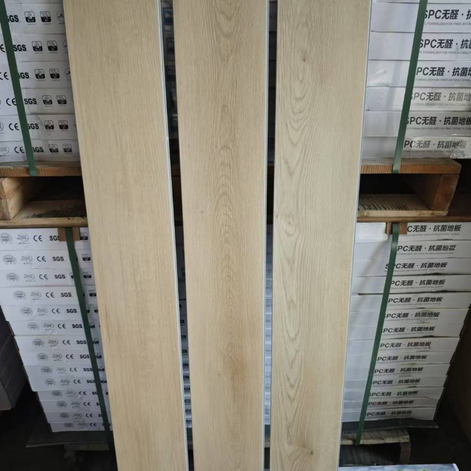 spc地板木塑锁扣10mm加厚石晶SPC石塑地板家用环保防水防火奶油风