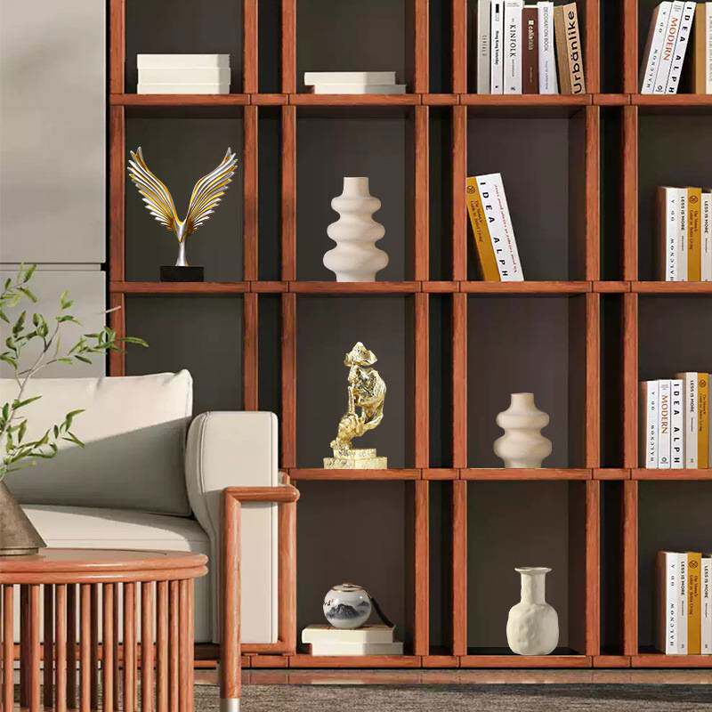 办公室领导办公桌背景柜书柜书架摆件高端大气上档次装饰品工艺品