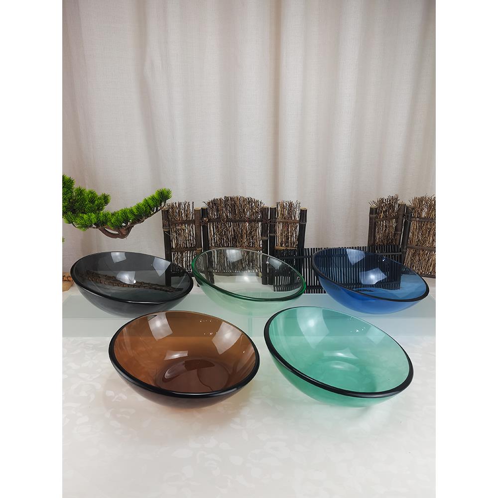 玻璃店早自助餐酒厅示器皿凉菜水果盘展盘斜口碗F75S7HM7沙餐拉盘