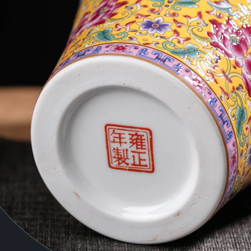 雍正明清仿古花瓶景德镇陶瓷器摆件办公室客厅插花中式装饰工艺品