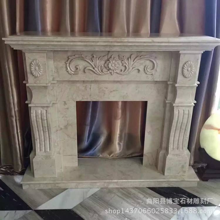 欧式大理石石雕壁炉 欧美风格大型石雕门套浮雕精雕细作 厂家优惠