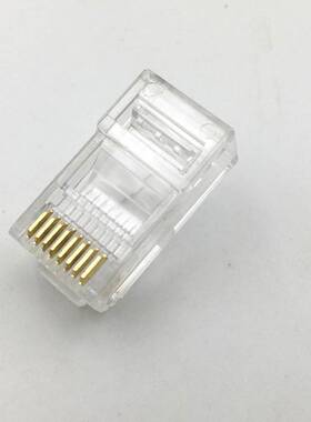 穿孔式超五类水晶头通孔Cat5E RJ45 8P8C 网络网线插头1000个