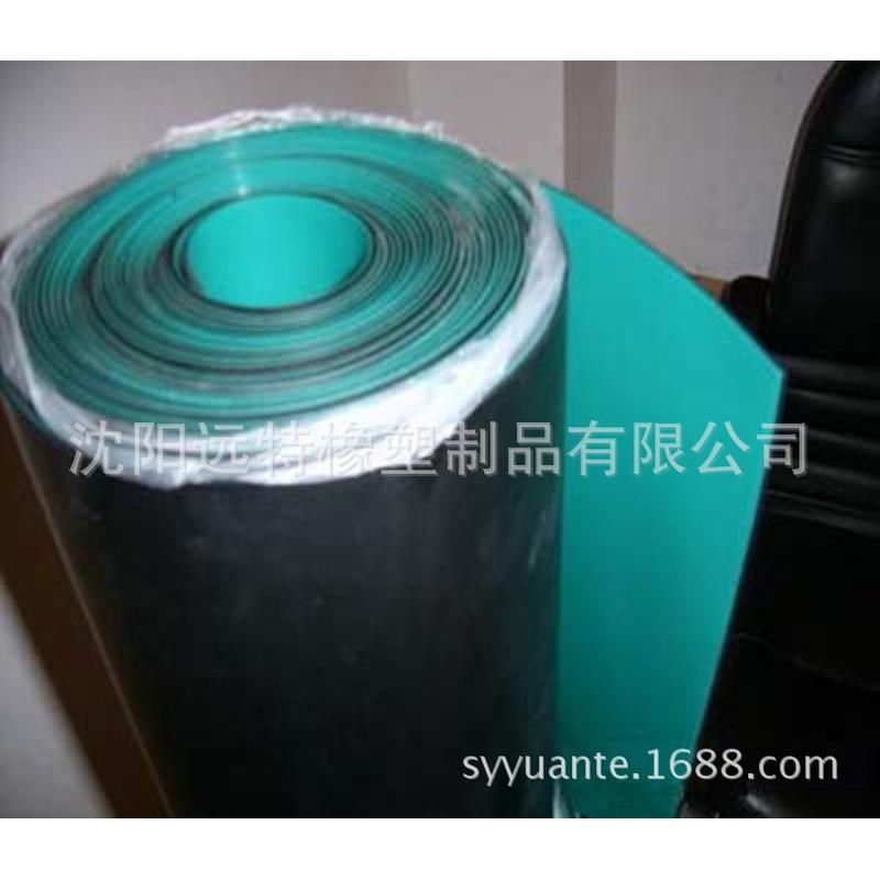 工业耐磨黑色橡胶皮防静电橡胶板C垫绿黑色防静电台, 防静电胶皮