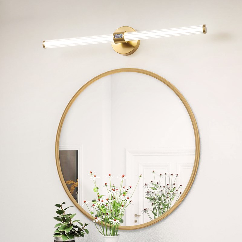 北欧全铜镜前灯浴室卫生间镜柜专用镜灯梳妆台LQED洗漱台长条墙灯