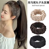 高弹力无接缝头绳女扎头发皮筋高马尾丸子头发圈加粗耐用发绳皮套