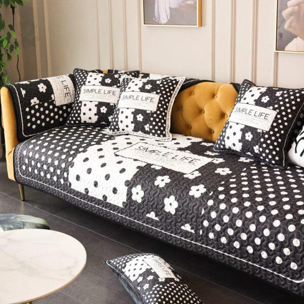 韩式时尚小花沙发垫四季通用防滑耐脏布艺皮沙发巾套现代简约坐垫