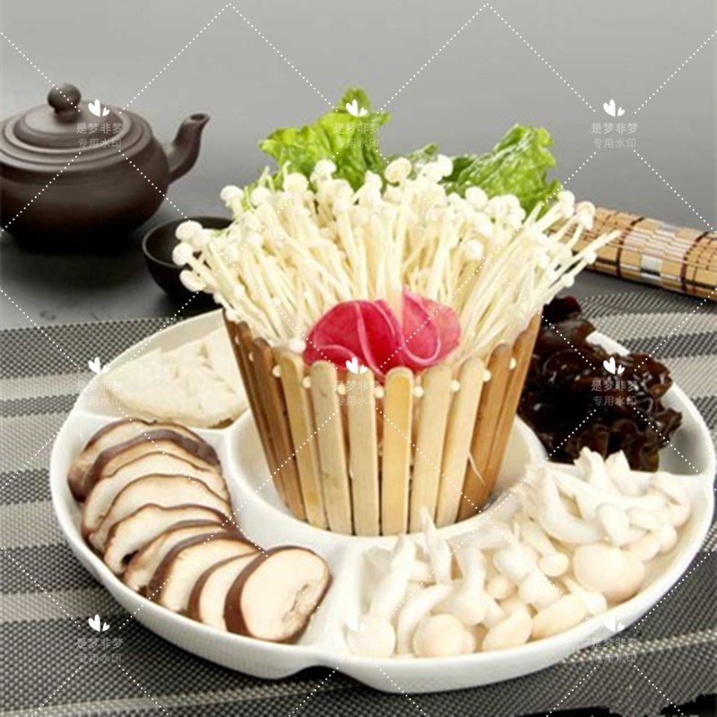 密胺创意火锅店餐具餐盘分格特色火锅菌菇丸子拼S盘五宫格拼盘包