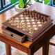 高品质胡桃木磁性国际象棋跳棋 专用送礼 高档儿童旅行棋盒抽屉款