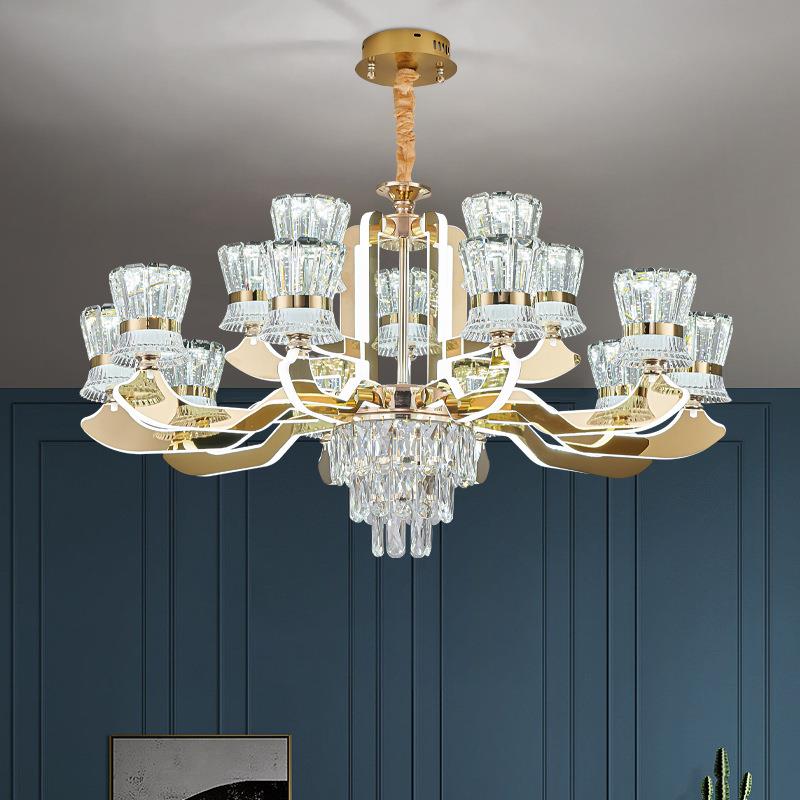 轻奢水晶吊灯现代简约2025新款客厅主灯餐厅卧室全屋广东中山灯具