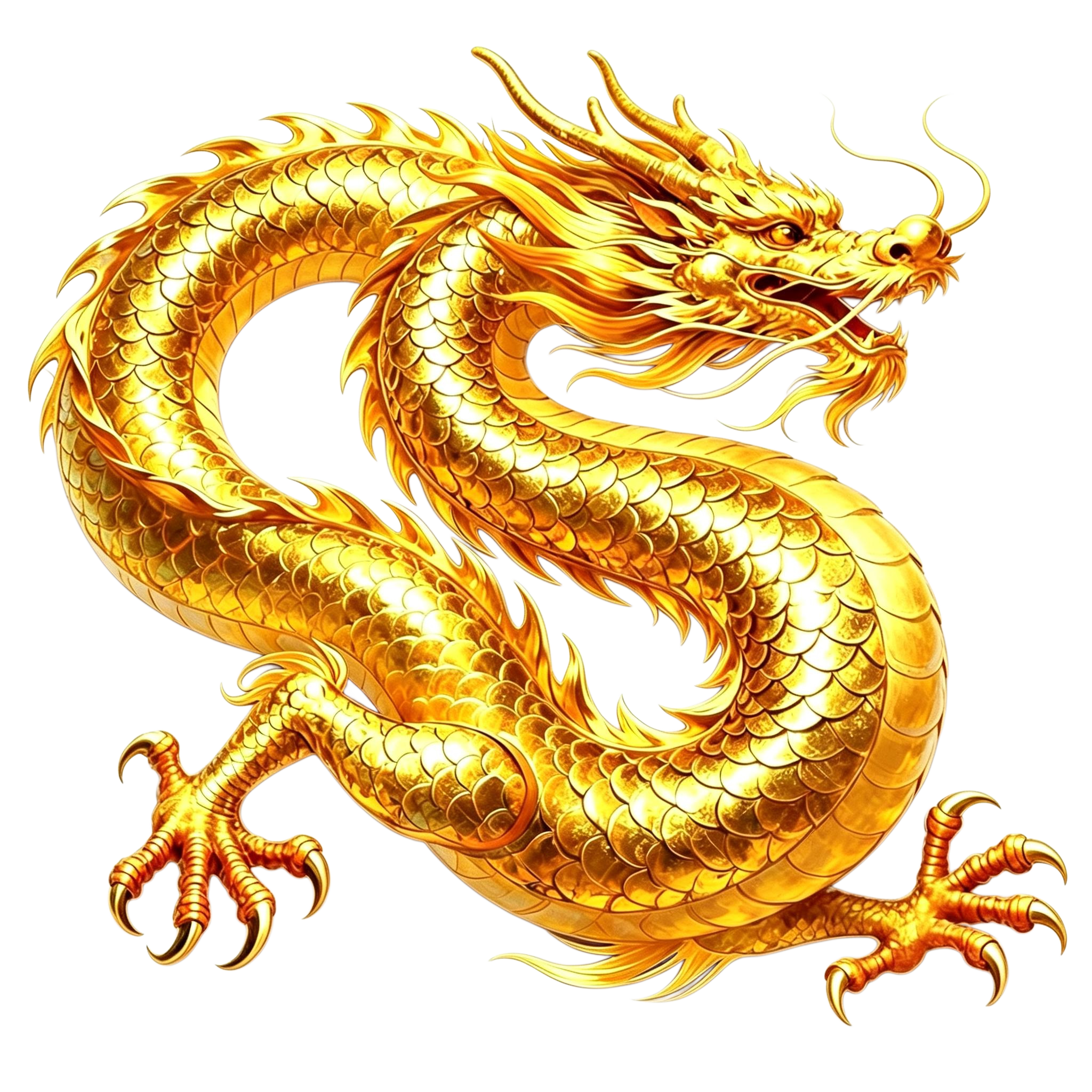 霸气金龙UV无痕背胶贴纸