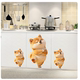 卡通可爱柴犬厨房橱柜门贴纸可爱动物装 饰墙贴自粘贴画冰箱贴画