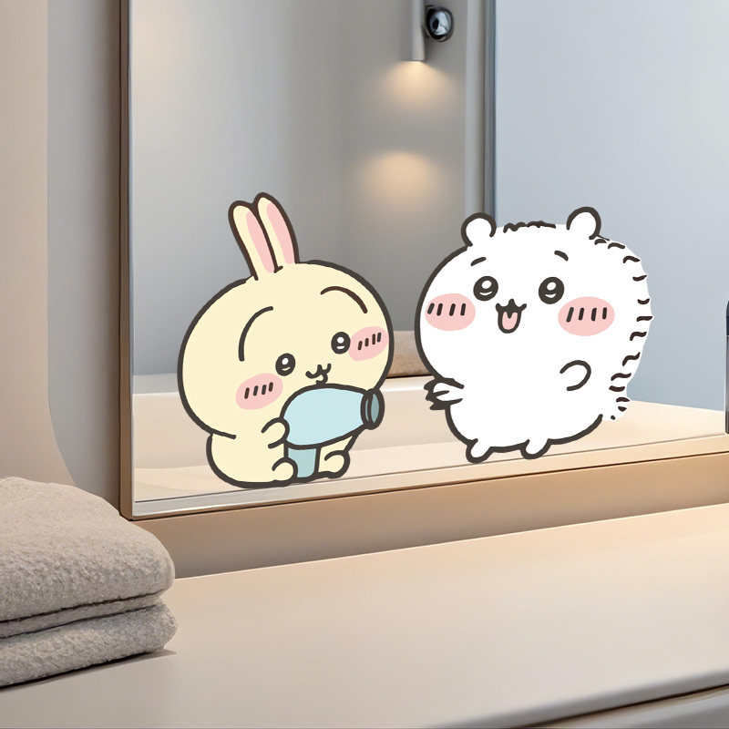 吉伊卡哇chiikawa浴室镜子贴纸