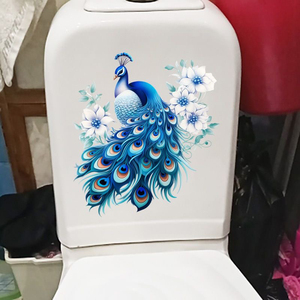美丽蓝孔雀个性创意防水贴纸