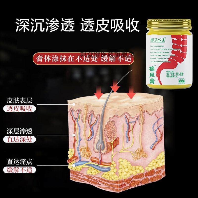 泰国娜莎公主痛风膏止消脚指头手指大小拇指痛膏缓解关节膝盖疼痛