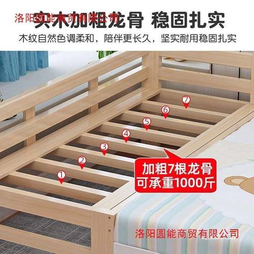 全护实木咨询客服拼接床童床单儿人带接栏婴儿小床拼大床可加宽床