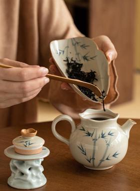 陶茶壶釉下手瓷花边壶二人饮迷绘你小茶小品壶陶壶瓷泡茶壶81551