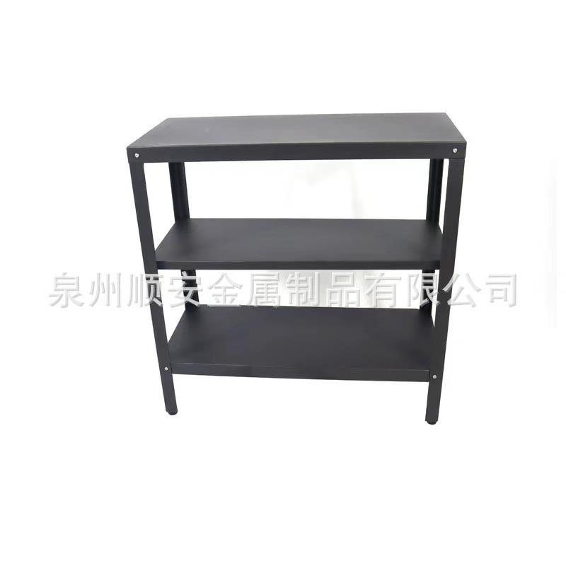 黑色三层货易架家用置架落地厨RC922111房小型货架铁架多层小简储