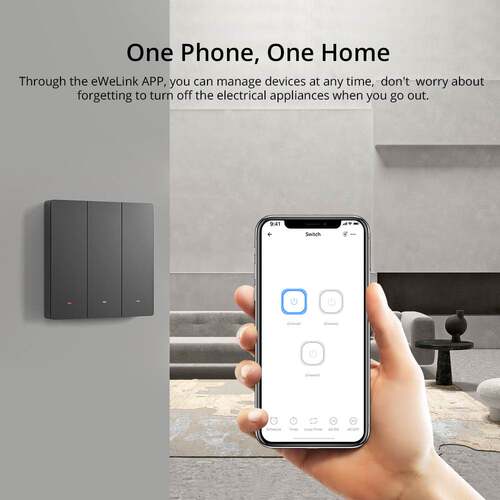 Sonoff M5 SwitchMan 86 EU Wifi按键开关智能家居墙壁定时易微联