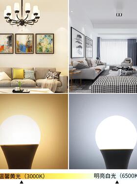 灯泡le节能灯e210个装LE7螺口螺旋卡口球泡照用超家亮护d眼3w明5w