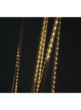 流星灯暖光防水10条50分，迷你灯管l220V流星ed雨流星灯跑公马灯