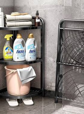 生间架子置物架免打置孔XWV浴室厕所毛巾三角墙卫角角转架物架免