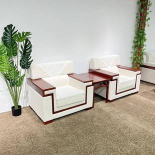 中式 会沙8169发会茶议室接待室客会议 布艺务商办公沙发几组合套装