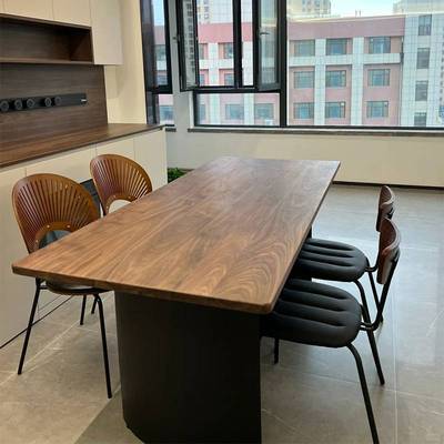 ?北美黑胡桃木板原木大板茶桌餐桌面板床板实木板南美整板台面桌