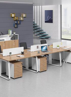 员ZXH-08办公桌四六人位办室屏风工公职位2员工桌电脑桌约简办公