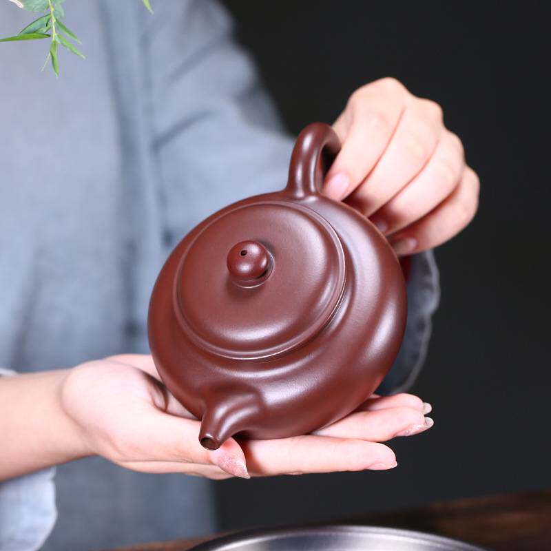 二十年老厂家直销手工茶壶樊云龙原矿紫朱泥茶具12628仿古紫砂壶