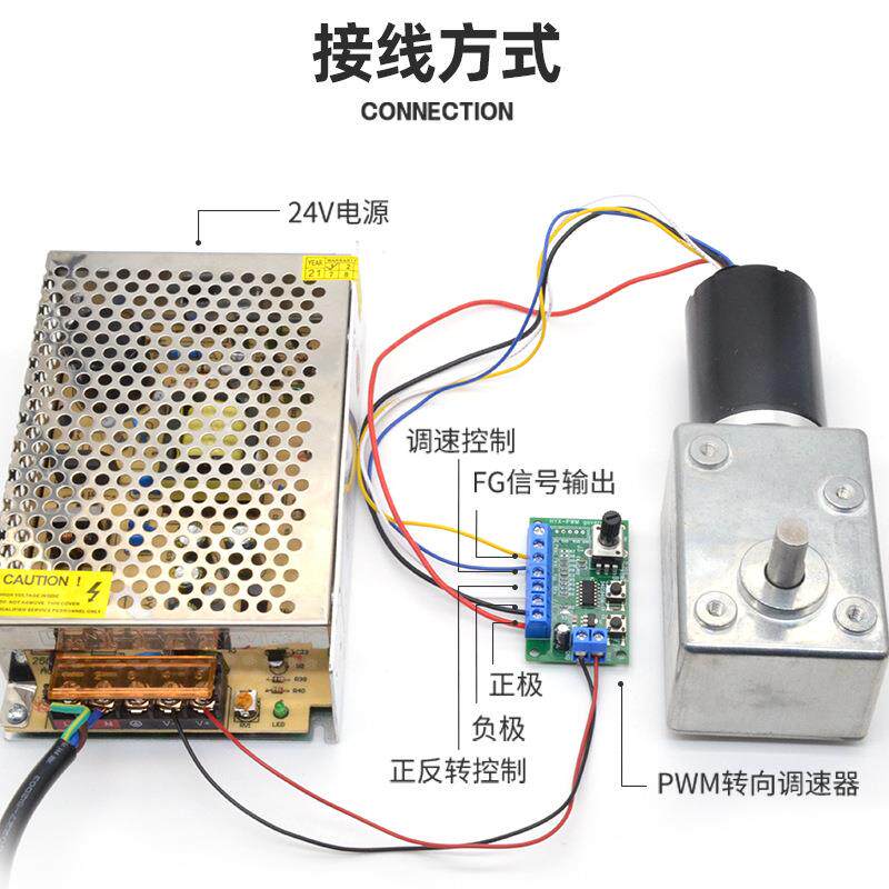 A582-42680无刷直流蜗杆减速电机内置驱动反正转可419调锁速带自
