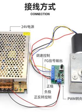 A582-42680无刷直流蜗杆减速电机内置驱动反正转可419调锁速带自
