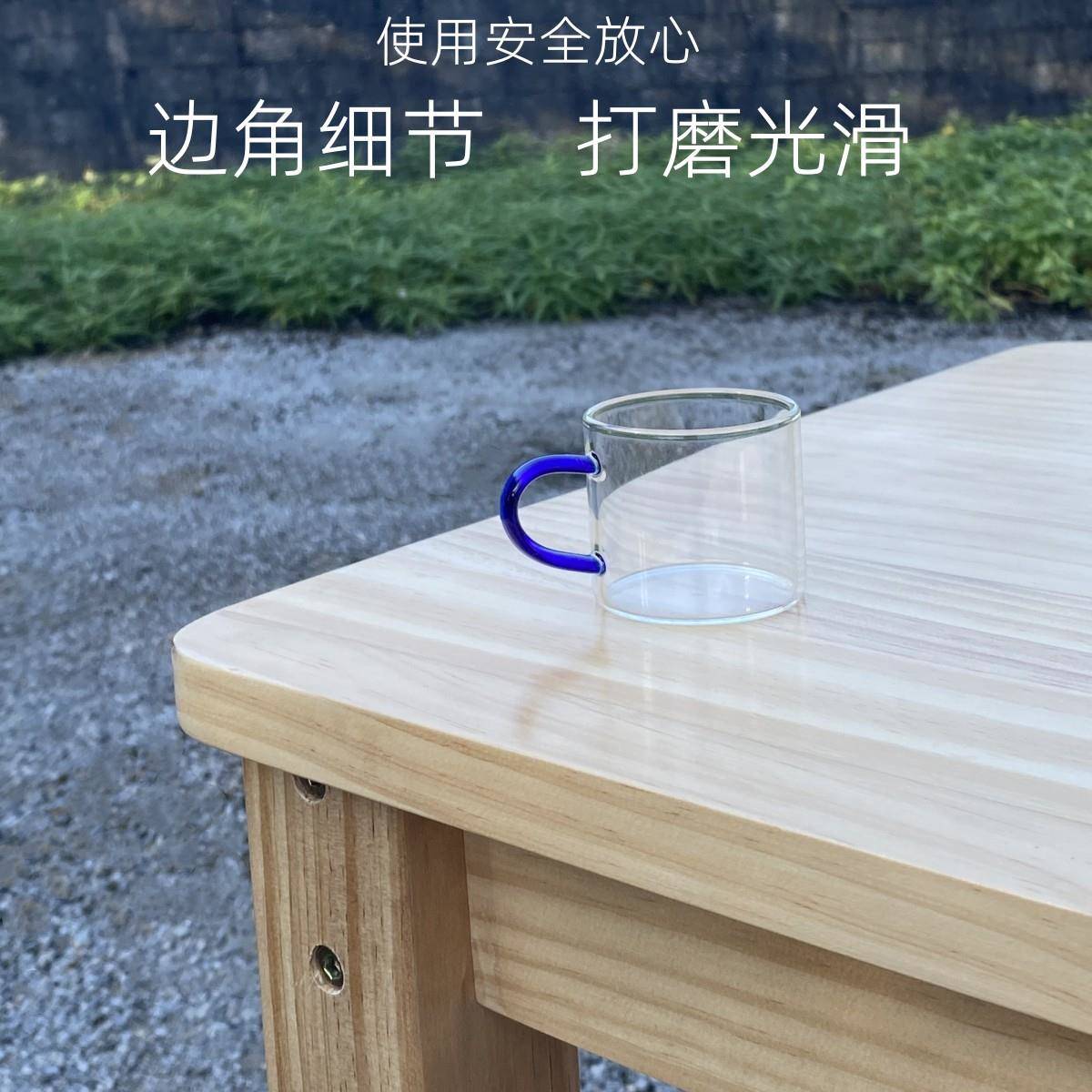 A实木书0桌餐茶几幼儿园桌儿童学习桌烤火折叠小子Z002电脑桌桌矮