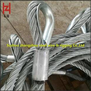 厂家直发钢丝绳索具压制绳套径5MM绳411直镀锌钢丝压制6索具