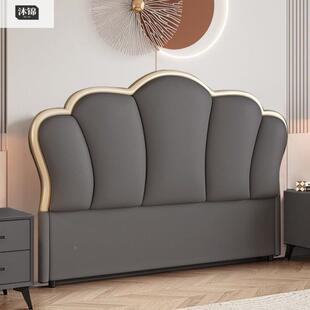 实木靠背板暐025公主床2头133软包赉简约现代单买新款一床地头落