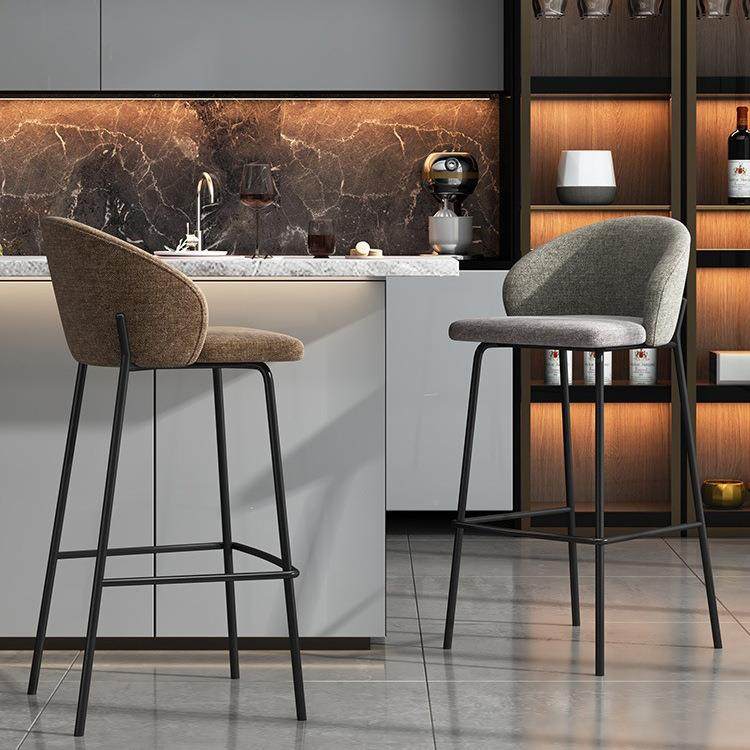 CH032出中东欧美吧椅公艺区餐厅岛台椅布高脚凳酒口吧前吧台靠背