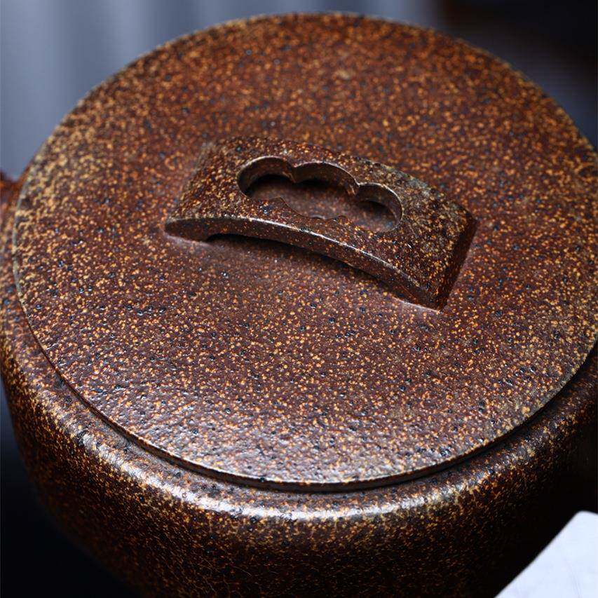 六方汉泡茶紫砂壶播壶宜兴紫砂瓦壶原矿段泥柴烧家手工茶用具直跨