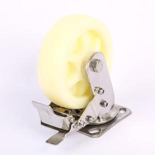 厂家不锈钢尼龙脚620轮 623定2转刹898304不锈0钢尼龙轮子